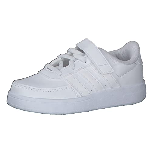 adidas Breaknet Lifestyle Court Elastic Lace and Top Strap Shoes Sneaker, FTWR White/FTWR White/Grey one, 32 EU von adidas