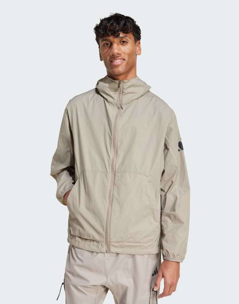 adidas - City Escape - Windjacke in Kittbeige-Grau von adidas