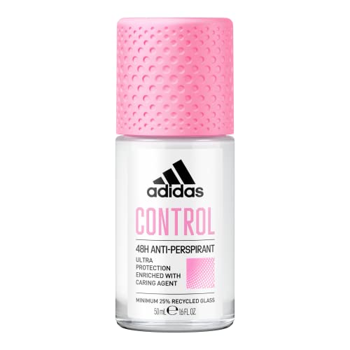 adidas Control Anti-Transpirant Deo Roll-On für sie, 48 Stunden Trockenschutz und langanhaltende Frische, vegan, 50 ml von adidas