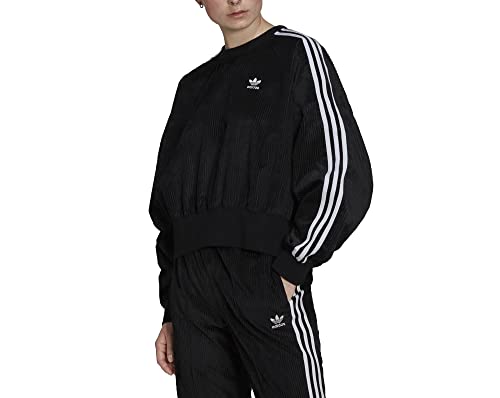 adidas Cord Verlour Oversize Women Sweatshirt Sweater (36, Black) von adidas