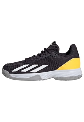 adidas Courtflash Kids Tennis Shoes Nicht-Fußball-Halbschuhe, Aurora Black/FTWR White/Spark, 21 EU von adidas