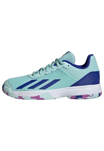 adidas Courtflash Kids Tennis Shoes Nicht-Fußball-Halbschuhe, semi Flash Aqua/Lucid Blue/Purple Burst von adidas