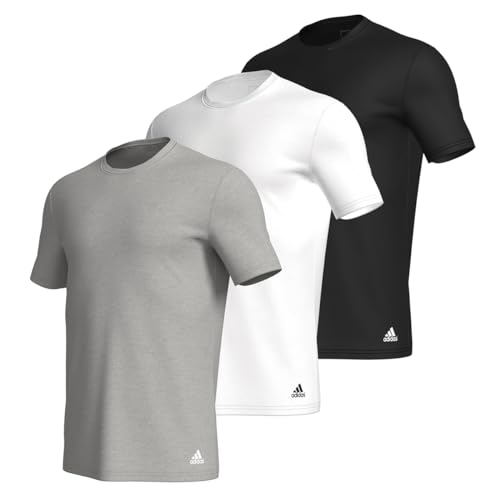 adidas Herren Crew Neck (3PK) -Active Core Cotton Baselayer-Shirt, Assorted, M (3er Pack) von adidas