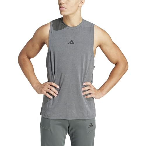 adidas Men's Designed for Training Workout Tanktop DGH Solid Grey M von adidas