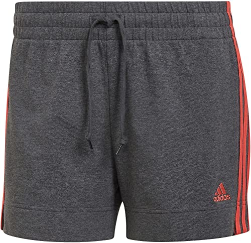 adidas Damen 3-Stripes Sport Essentials Sweatshorts grau M von adidas