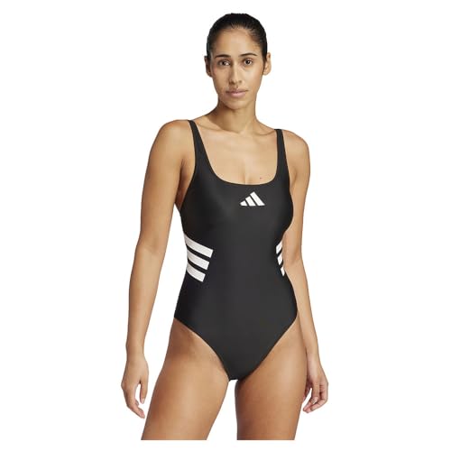 adidas Damen 3-Stripes U-Back Swimsuit Bademode, Schwarz, 44 von adidas