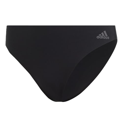 adidas Damen Active Micro Flex Thong Panty Tangahöschen, 2 x schwarzes Schmiedeeisen, Large (2er Pack) von adidas