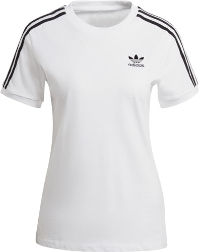 adidas Damen Adicolor Classic 3-streifen Shirt, Weiß, 44 EU von adidas