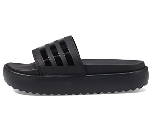 adidas Damen Adilette Plateau Slide Sandale, Schwarz/Schwarz/Schwarz, 41 EU von adidas