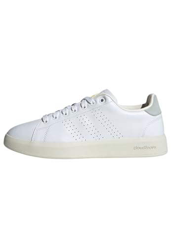 adidas Damen Advantage Premium Sneakers, Weiß/Gelb/Grün, 36 EU von adidas