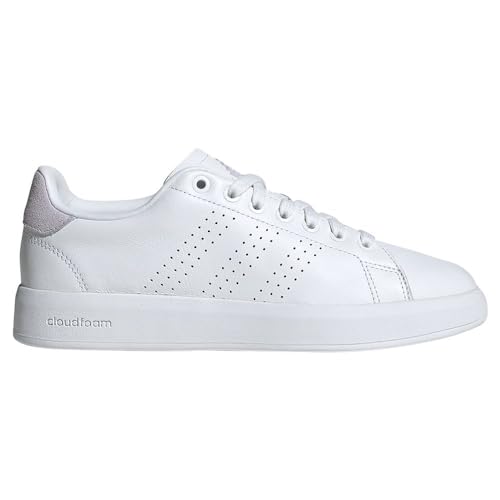 adidas Damen Advantage Premium Sneakers, Weiß/Lila, 38 2/3 EU von adidas