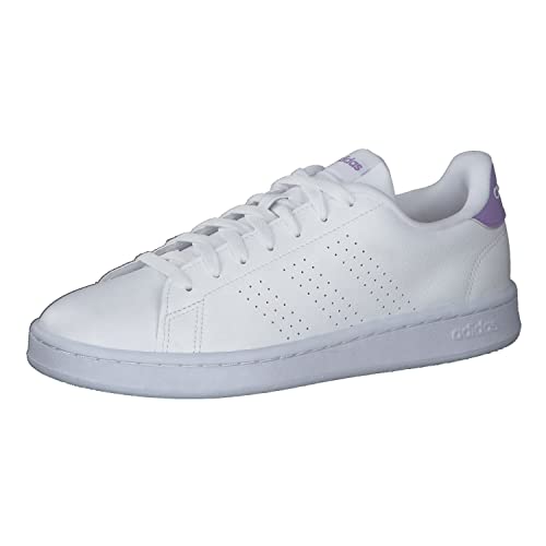 ADIDAS Damen Advantage Sneaker, FTWR White/FTWR White/Violet Fusion, 42 2/3 EU von adidas