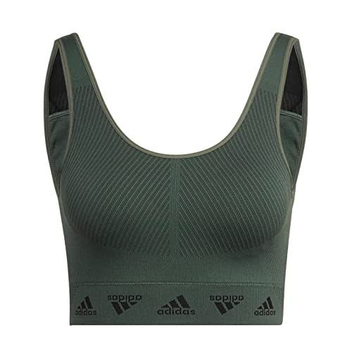 adidas Damen Aeroknit Sport-BH, Oxiver/Schwarz, S adidas Damen Aeroknit Sport-BH, Oxiver/Schwarz, S von adidas