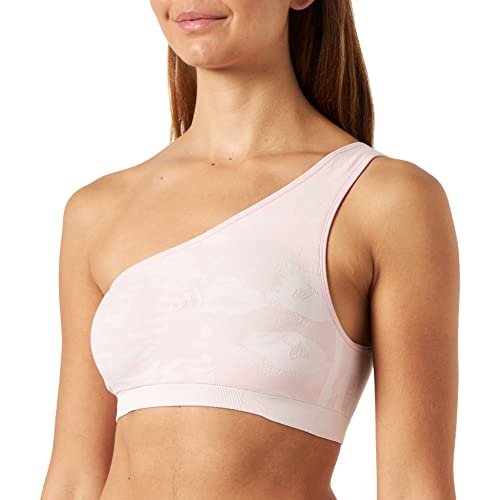 adidas Damen Asymetric Bralette Unterwäsche, Pink&Print, M von adidas