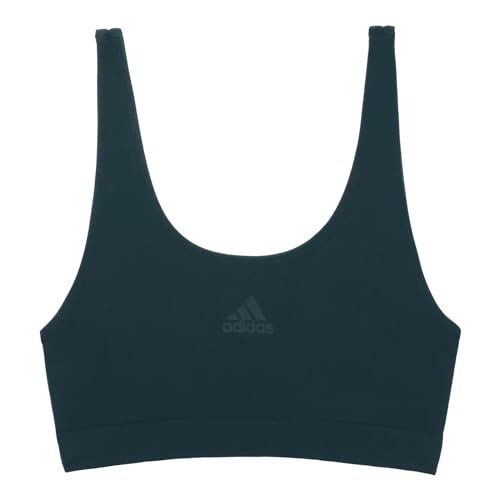 adidas Damen BH Bustier bügellos Scoop Lounge Bra Active Seamless Micro Stretch, Farbe:Blau, Artikel:-720 Arctic Night, Größe:S adidas Damen BH Bustier bügellos Scoop Lounge Bra Active Seamless Micro Stretch, Farbe:Blau, Artikel:-720 Arctic Night, Größe:S von adidas
