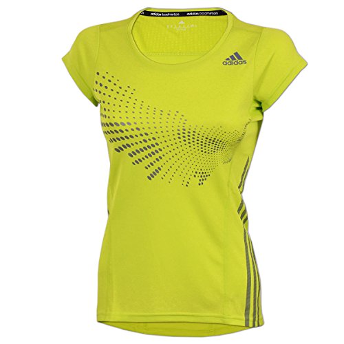 adidas Damen BT Graphic Shirt Sportshirt Badminton Fitness (semi solar Yellow, XS) von adidas