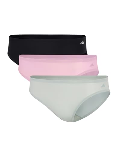 adidas Damen Bikini (3PK) -Sport Active Light Flex-Packaged Panties Slip, 901 Assorted, L (3er Pack) von adidas