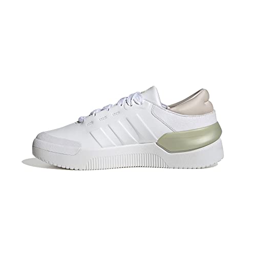 ADIDAS Damen Court Funk Sneaker, FTWR White/FTWR White/Linen Green, 38 2/3 EU von adidas