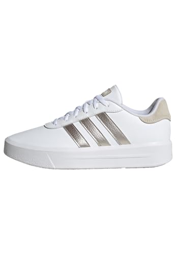 adidas Damen Court Platform Shoes Schuhe, Cloud White/Champagne Met/Aluminium, 36 2/3 EU von adidas