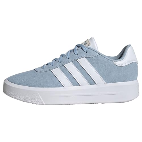 adidas Damen Court Platform Suede Sneaker, Wonder Blue/FTWR White/FTWR White, 42 EU von adidas