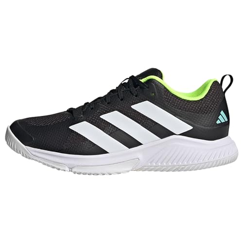 adidas Damen Court Team Bounce 2.0 Shoes-Low (Non Football), core Black/FTWR White/Flash Aqua, 36 2/3 EU von adidas