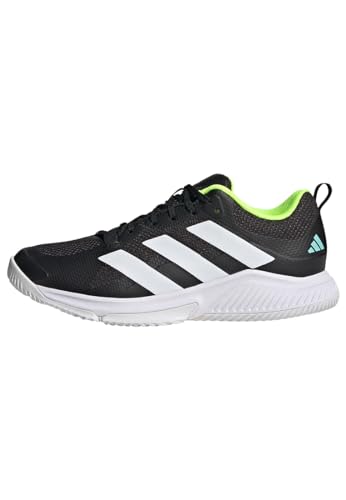 adidas Damen Court Team Bounce 2.0 Shoes Sneakers, core Black/FTWR White/Flash Aqua, 41 1/3 EU von adidas