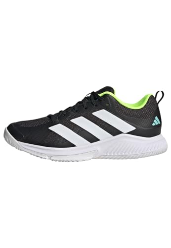 adidas Damen Court Team Bounce 2.0 Shoes-Low (Non Football), core Black/FTWR White/Flash Aqua, 38 EU von adidas