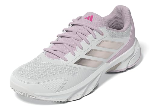 adidas Damen Courtjam Control 3 Tennis Shoes Tennisschuhe, Cloud White/Silver Metallic/Lucid Pink, 38 2/3 EU adidas Damen Courtjam Control 3 Tennis Shoes Tennisschuhe, Cloud White/Silver Metallic/Lucid Pink, 38 2/3 EU von adidas