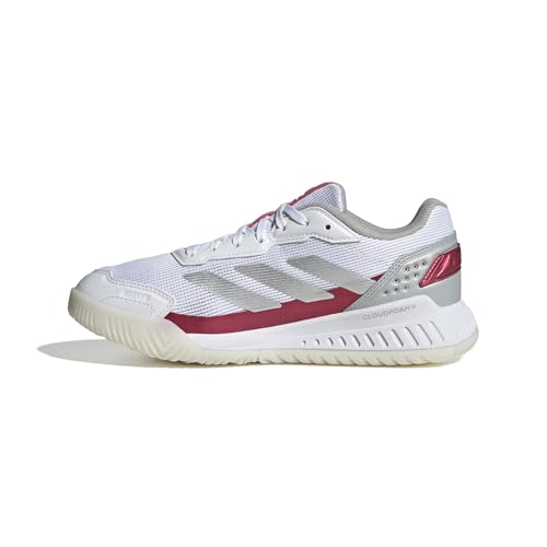 adidas Damen Courtquick W Padel-Schuhe, Cloud White/Silver Metallic/Lucid Pink adidas Damen Courtquick W Padel-Schuhe, Cloud White/Silver Metallic/Lucid Pink von adidas