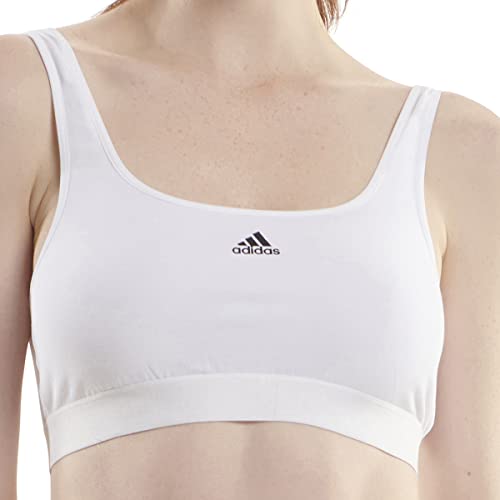 adidas Damen Crop Bra Bustier, Weiss 2, L von adidas