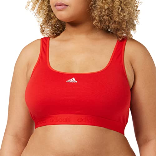 adidas Damen Crop Bra Bustier, Rot, S von adidas