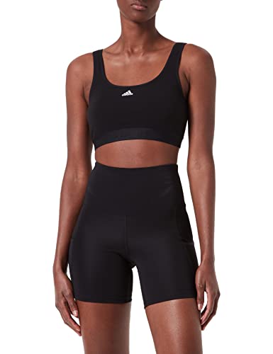 adidas Damen Crop Bra Bustier, Schwarz, L von adidas