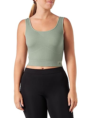 adidas Damen Cropped Top Unterwäsche, Olive Green, XL von adidas