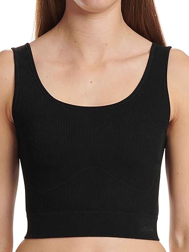 adidas Damen Cropped Top Unterwäsche, Schwarz, S von adidas