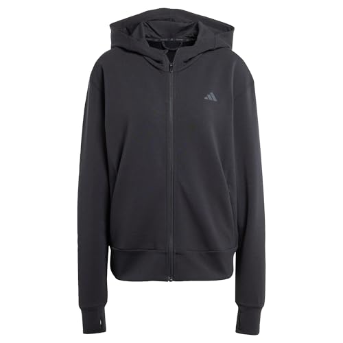 adidas Damen D4t Workout Full Zip Hooded Sweatshirt Kapuzenpullover, Schwarz, XS von adidas