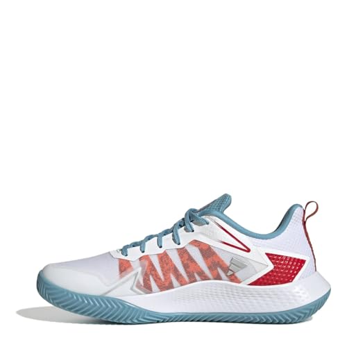 ADIDAS Damen Defiant Speed W Clay Sneaker, FTWR White/preloved Blue/Better Scarlet, 37 1/3 EU von adidas