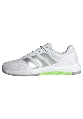 adidas Damen Dropset Base Training Shoes, Cloud White/Matte Silver/Lime Burst, 42 2/3 EU adidas Damen Dropset Base Training Shoes, Cloud White/Matte Silver/Lime Burst, 42 2/3 EU von adidas