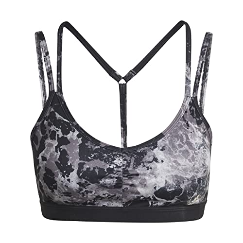 adidas Damen ESS LS AOP Sport-BH, Schwarz, XL von adidas