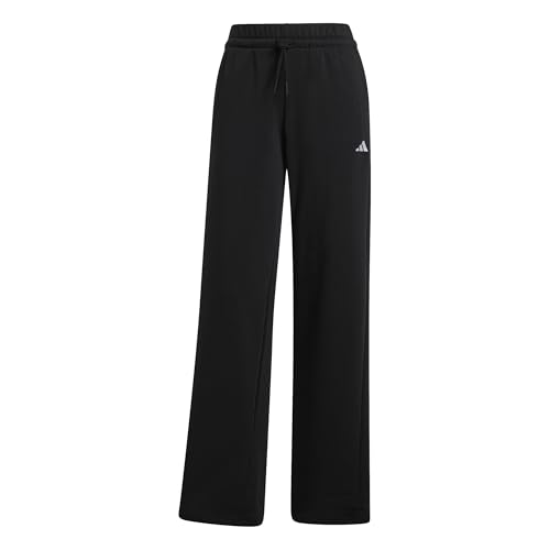 adidas Damen Essentials Small Logo Feel Cozy Open Hem Pants Trainingshose, Schwarz/Weiß, S von adidas