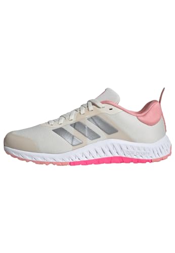adidas Damen Everyset Trainer Shoes Gymnastik-und Trainingsschuhe, Chalk White/Iron Metallic/Lucid Pink, 37 1/3 EU von adidas