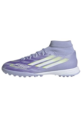 adidas Damen F50 SPARKFUSION League W Mid Turf Football Boots Fußballschuhe, Violet Tone/Lucid Lemon/Purple Rush, 42 EU adidas Damen F50 SPARKFUSION League W Mid Turf Football Boots Fußballschuhe, Violet Tone/Lucid Lemon/Purple Rush, 42 EU von adidas