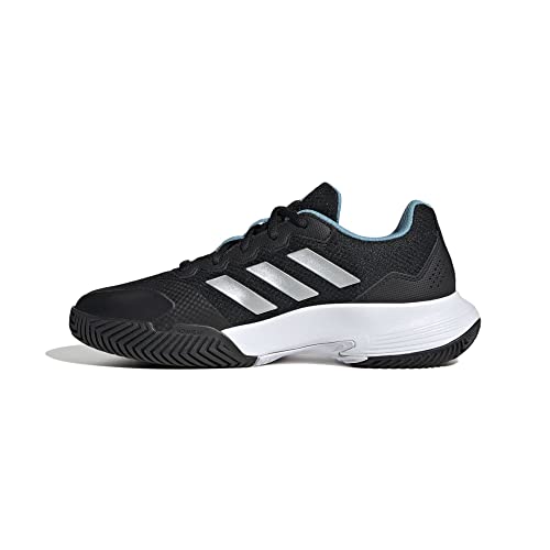 ADIDAS Damen GameCourt 2 W Sneaker, core Black/Silver met./preloved Blue, 40 EU von adidas