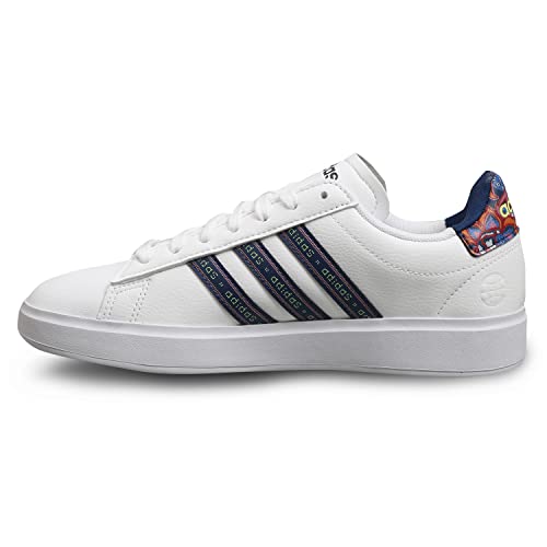 adidas Damen Grand Court 2.0 Sneaker, FTWR White/Mystery Blue/hi-Res Yellow, 36 EU von adidas