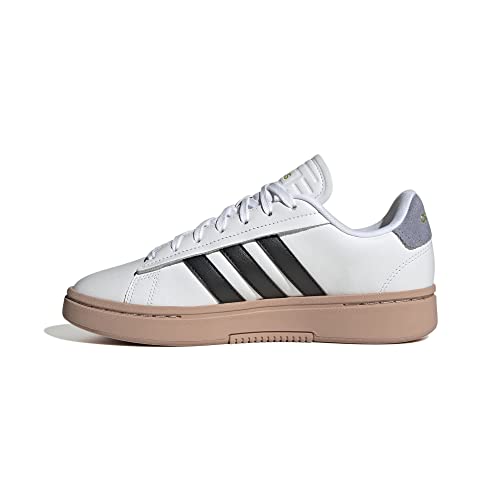 ADIDAS Damen Grand Court Alpha Sneaker, FTWR White/core Black/Silver Violet, 42 2/3 EU von adidas