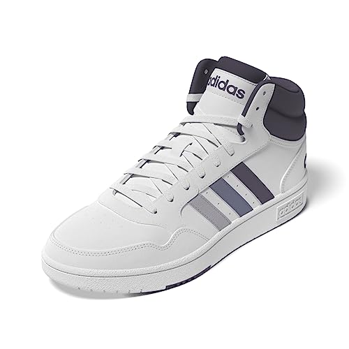 adidas Damen Hoops 3.0 Mid Sneakers, FTWR White/Silver Dawn/Silver Violet, 40 2/3 EU von adidas