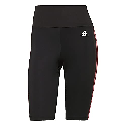 adidas Damen Kurze, hochsitzende 2-Move-Sportstrumpfhose Hose, Schwarz/Roseton, Mittel von adidas