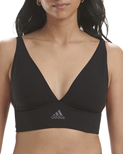 adidas Damen Lounge Mikro-Stretch – Nahtloser Komfort und Unterstützung Plunge-BH, schwarz, Medium adidas Damen Lounge Mikro-Stretch – Nahtloser Komfort und Unterstützung Plunge-BH, schwarz, Medium von adidas