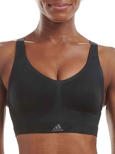 adidas Damen Naked 2ply Bra Bustier, Schwarz-gem, L von adidas