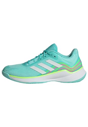 adidas Damen Novaflight Volleyball Shoes Sneakers, Flash Aqua/FTWR White/Lucid Lemon, 36 EU von adidas