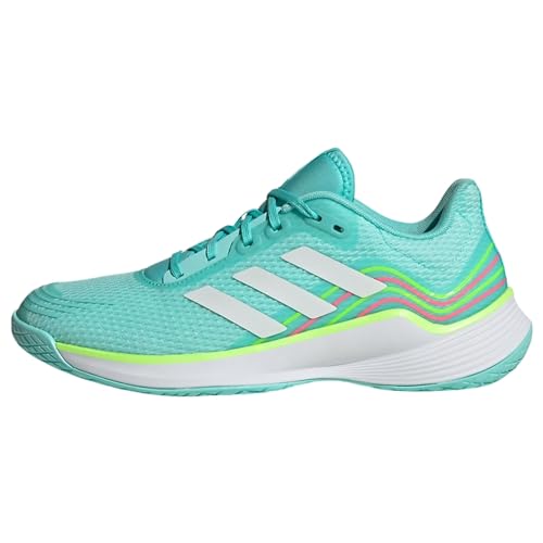 adidas Damen Novaflight Volleyball Shoes Sneakers, Flash Aqua/FTWR White/Lucid Lemon, 38 EU von adidas